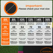 Kahuna 6ft Trampoline Replacememnt Safety Pad Cover and Spring Jumping Bounce Mat Orange V240-KAH-PDMAT-06-OR