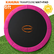 Kahuna 6ft Replacement Trampoline Safety Pad Cover and Jumping Spring Mat - Pink V240-KAH-PDMAT-06-PK