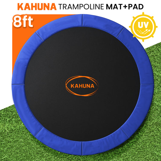 Kahuna 8ft Replacement Trampoline Safety Pad Cover and Jumping Spring Mat - Blue V240-KAH-PDMAT-08-BU