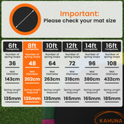 Kahuna 8ft Replacement Trampoline Safety Pad Cover and Jumping Spring Mat - Orange V240-KAH-PDMAT-08-OR