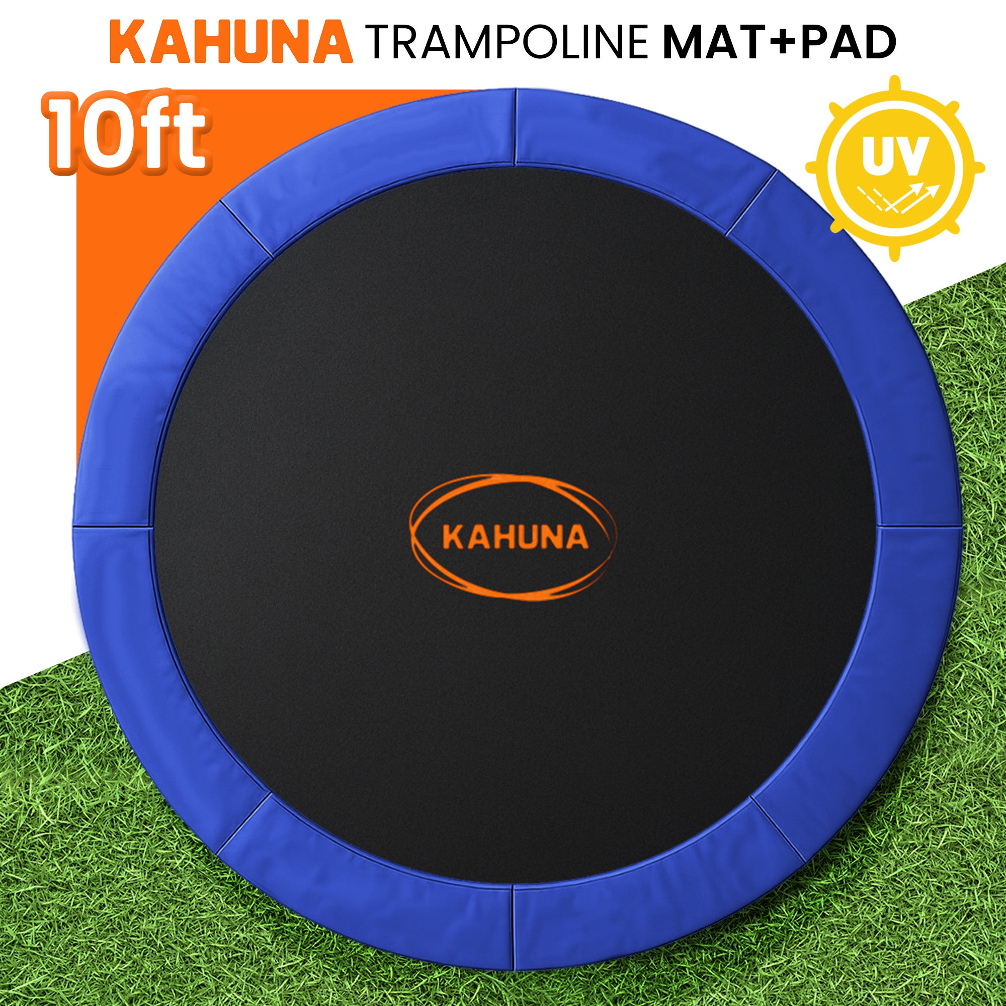 Kahuna 10ft Replacement Trampoline Safety Pad Cover and Jumping Spring Mat - Blue V240-KAH-PDMAT-10-BU