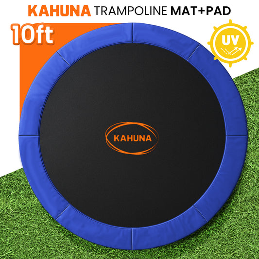 Kahuna 10ft Replacement Trampoline Safety Pad Cover and Jumping Spring Mat - Blue V240-KAH-PDMAT-10-BU