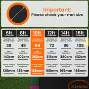 Kahuna 10ft Replacement Trampoline Safety Pad Cover and Jumping Spring Mat - Orange V240-KAH-PDMAT-10-OR