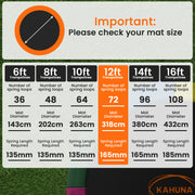 Kahuna 12ft Replacement Trampoline Safety Pad Cover and Jumping Spring Mat - Orange V240-KAH-PDMAT-12-OR