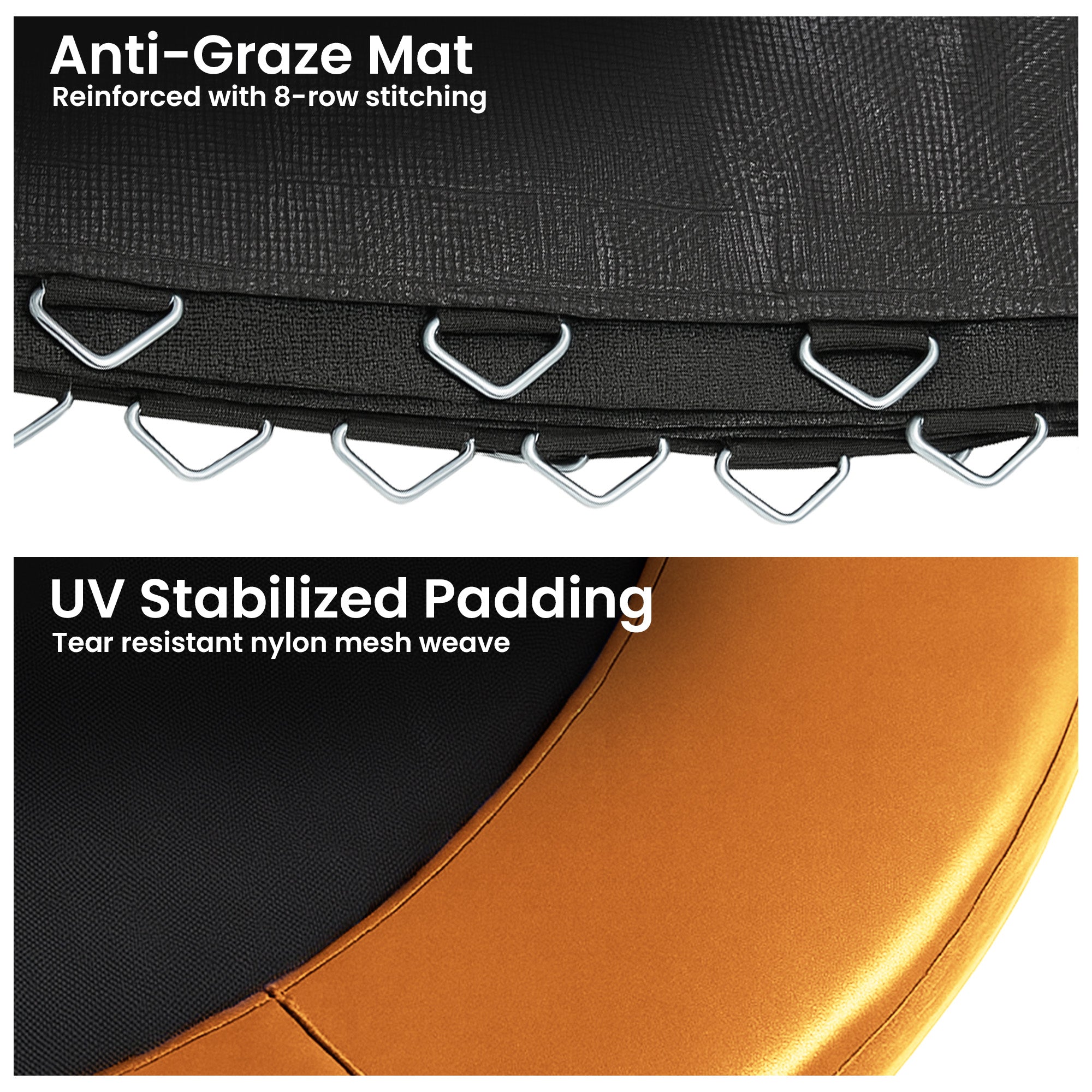 Kahuna 14ft Replacement Trampoline Safety Pad Cover and Jumping Spring Mat - Orange V240-KAH-PDMAT-14-OR