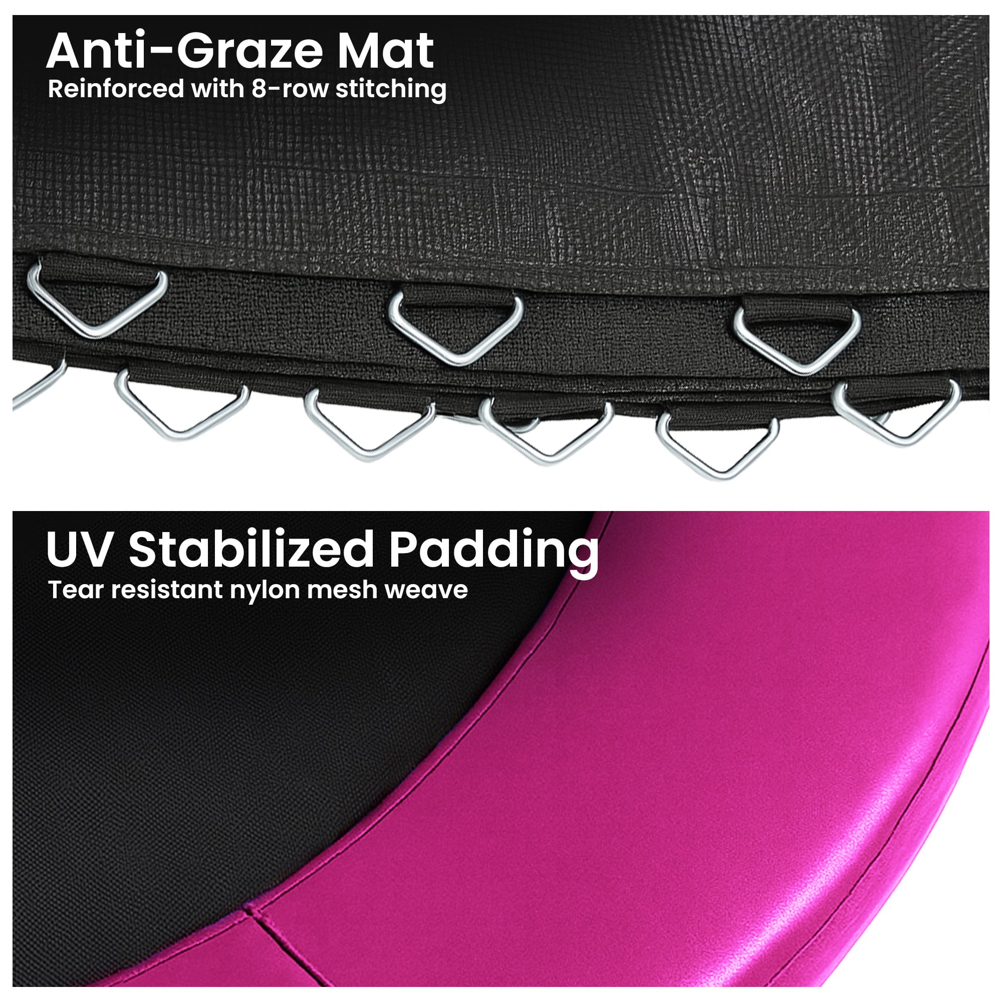 Kahuna 14ft Replacement Trampoline Safety Pad Cover and Jumping Spring Mat - Pink V240-KAH-PDMAT-14-PK