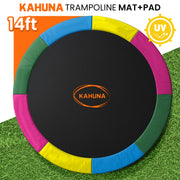 Kahuna 14ft Replacement Trampoline Safety Pad Cover and Jumping Spring Mat - Rainbow V240-KAH-PDMAT-14-RB