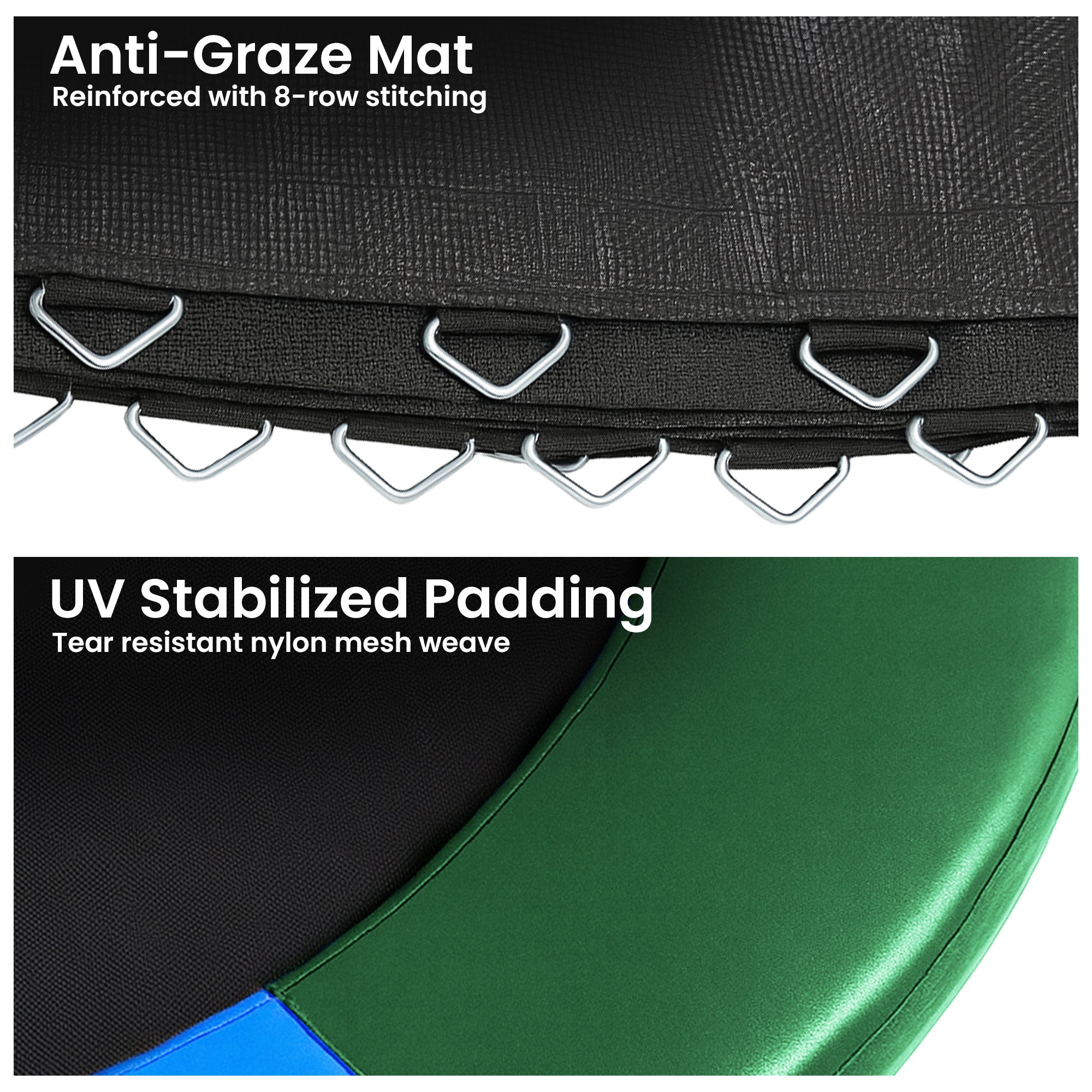 Kahuna 14ft Replacement Trampoline Safety Pad Cover and Jumping Spring Mat - Rainbow V240-KAH-PDMAT-14-RB