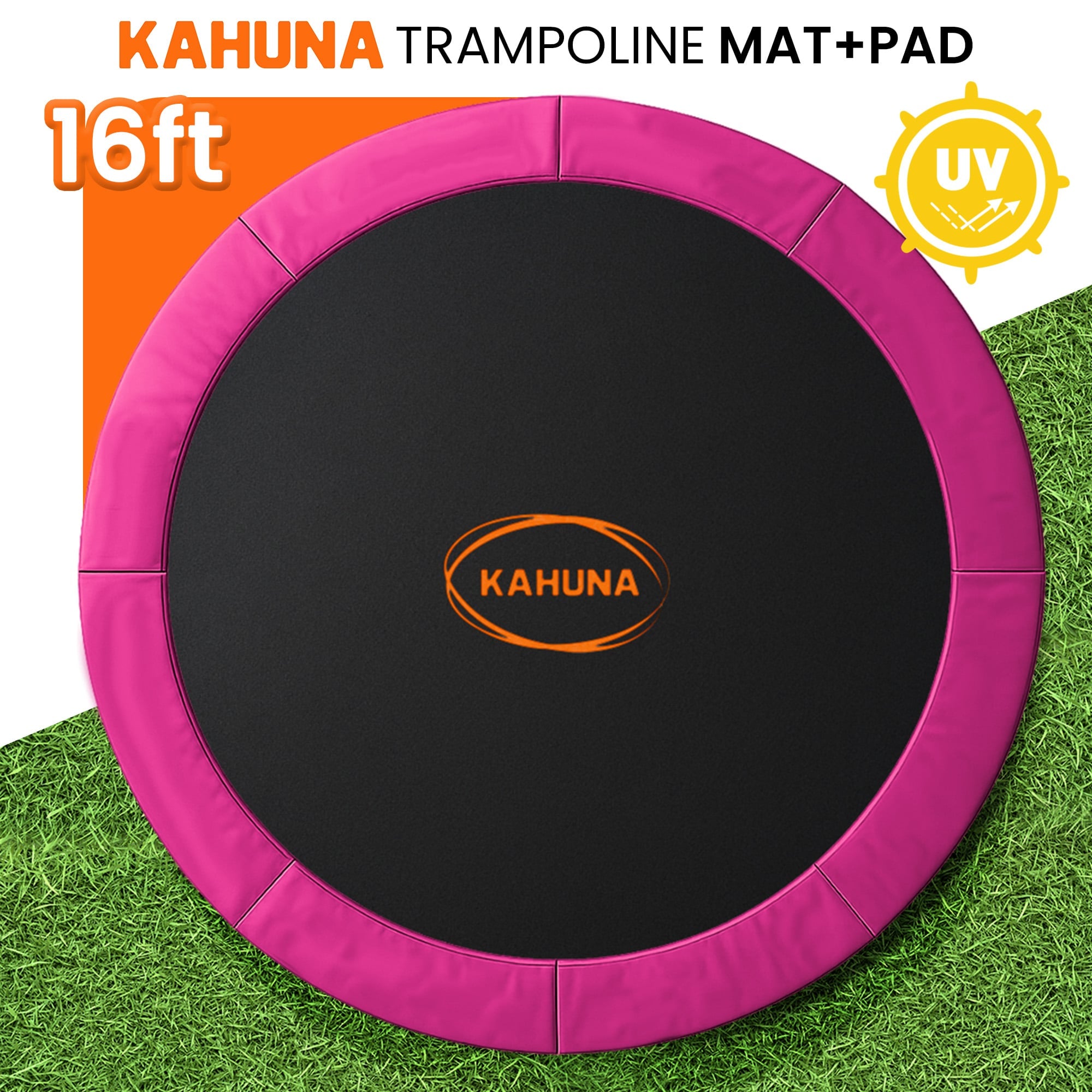 Kahuna 16ft Replacement Trampoline Safety Pad Cover and Jumping Spring Mat - Pink V240-KAH-PDMAT-16-PK