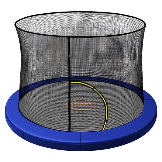 Kahuna 6ft Replacement Trampoline Safety Pad Cover and Safety Net Set Blue V240-KAH-PDNET-06-BU