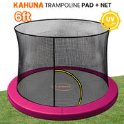 Kahuna 6ft Trampoline Pad and Net - Pink V240-KAH-PDNET-06-PK