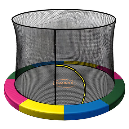 Kahuna 6ft Trampoline Pad and Net - Rainbow V240-KAH-PDNET-06-RB