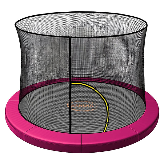 Kahuna 8ft Trampoline Pad and Net - Pink V240-KAH-PDNET-08-PK