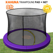 Kahuna 8ft Trampoline Pad and Net - Purple V240-KAH-PDNET-08-PU