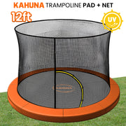 Kahuna 12ft Trampoline Pad and Net - Orange V240-KAH-PDNET-12-OR