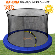 Kahuna 14ft Trampoline Pad and Net - Blue V240-KAH-PDNET-14-BU
