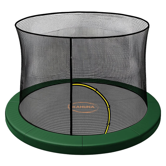 Kahuna 14ft Trampoline Pad and Net in Green V240-KAH-PDNET-14-GN