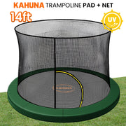Kahuna 14ft Trampoline Pad and Net in Green V240-KAH-PDNET-14-GN