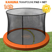 Kahuna 14ft Trampoline Pad and Net - Orange V240-KAH-PDNET-14-OR