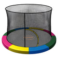 Kahuna 14ft Trampoline Pad and Net - Rainbow V240-KAH-PDNET-14-RB