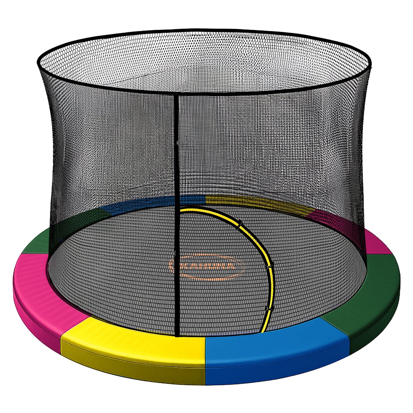 Kahuna 14ft Trampoline Pad and Net - Rainbow V240-KAH-PDNET-14-RB