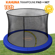 Kahuna 16ft Trampoline Pad and Net - Blue V240-KAH-PDNET-16-BU