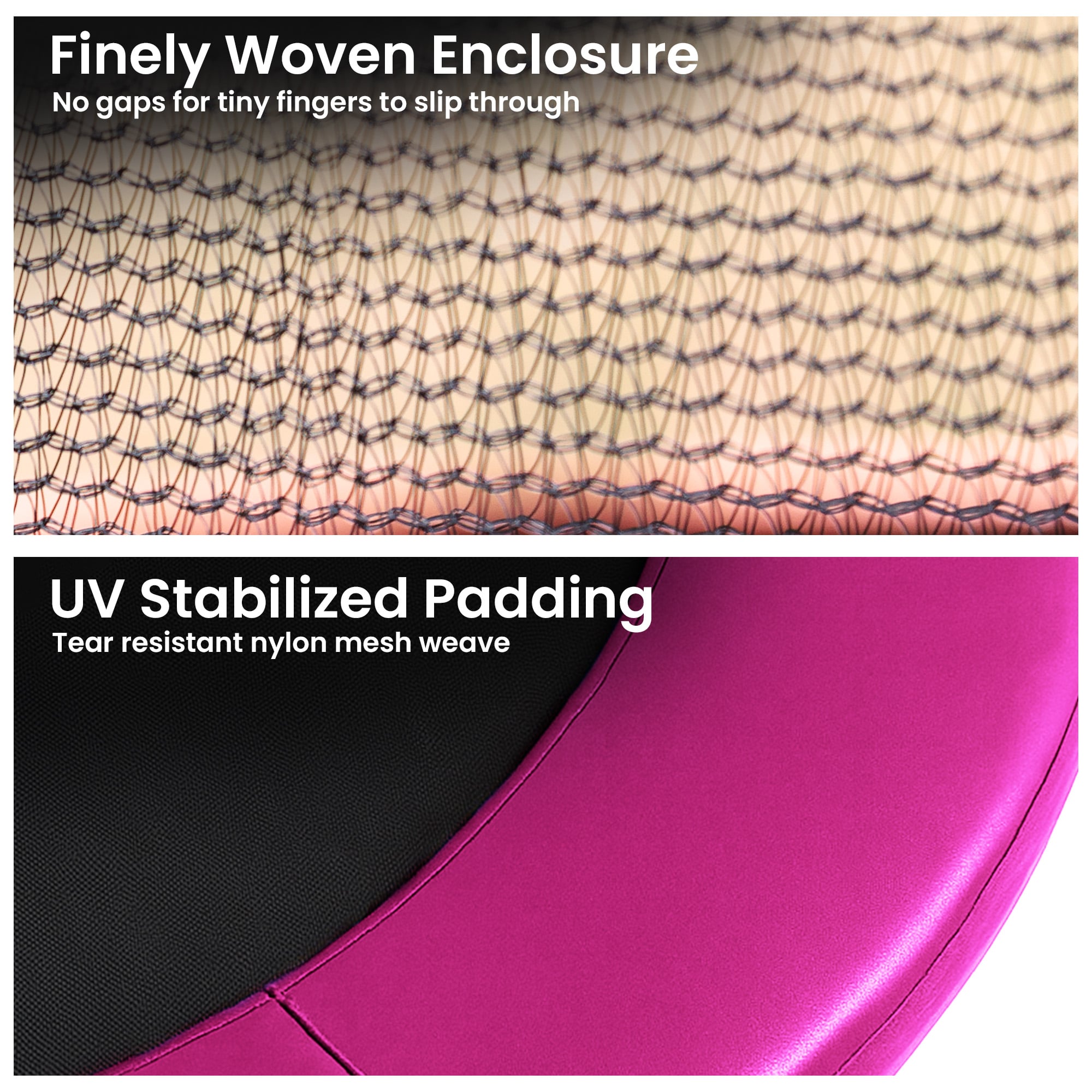 Kahuna 16ft Trampoline Pad and Net - Pink V240-KAH-PDNET-16-PK