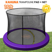 Kahuna 16ft Trampoline Pad and Net - Purple V240-KAH-PDNET-16-PU