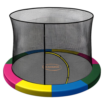 Kahuna 16ft Trampoline Pad and Net - Rainbow V240-KAH-PDNET-16-RB