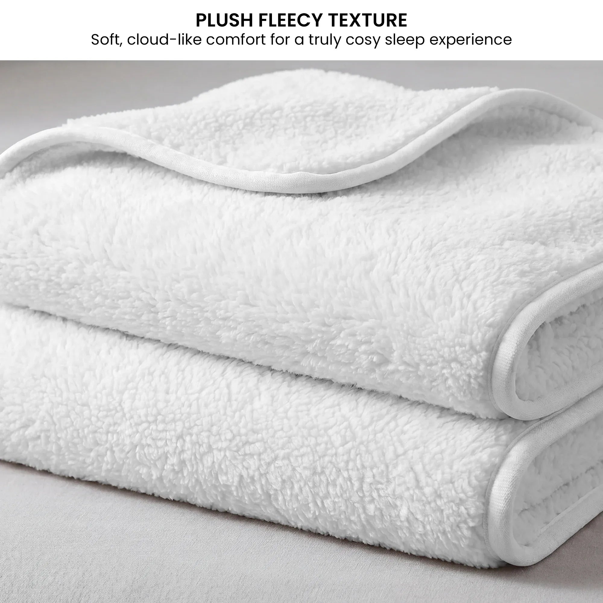 Laura Hill Queen Electric Heated Underlay Blanket Fleecy Fabric with Timer V240-KDA6-152-CM