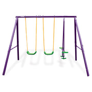 Kahuna Kids 4-Seater Swing Set Purple Green V240-KSS-KLB-3S-PUGN