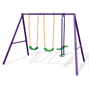 Kahuna Kids 4-Seater Swing Set Purple Green V240-KSS-KLB-3S-PUGN