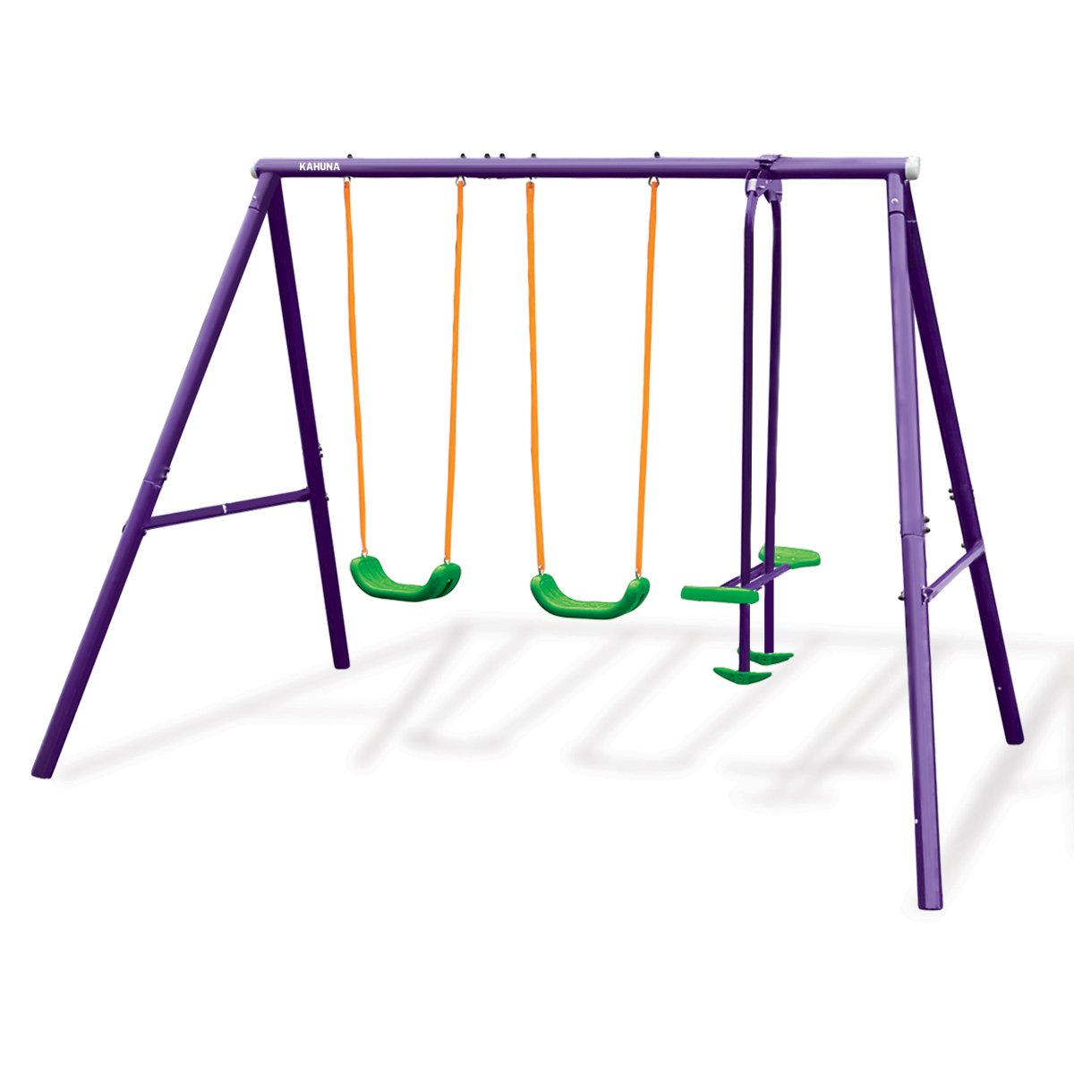 Kahuna Kids 4-Seater Swing Set Purple Green V240-KSS-KLB-3S-PUGN