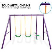 Kahuna Kids 4-Seater Swing Set Purple Green V240-KSS-KLB-3S-PUGN