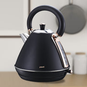 Pronti 1.7L Rose Trim Collection Kettle - Black V240-KTL-017-GST-BK
