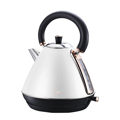 Pronti 1.7l Rose Trim Collection Kettle - White V240-KTL-017-GST-WH
