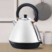 Pronti 1.7l Rose Trim Collection Kettle - White V240-KTL-017-GST-WH
