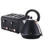 Pronti Rose Trim Collection Toaster & Kettle Bundle - Black V240-KTL-TSR-COM-BK