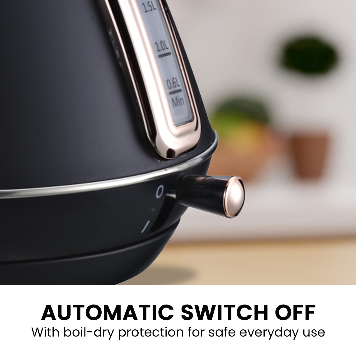 Pronti Rose Trim Collection Toaster & Kettle Bundle - Black V240-KTL-TSR-COM-BK