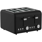 Pronti Silver Noir Collection 4 Slice Toaster and Kettle Bundle V240-KTTS-C02-GST-BK