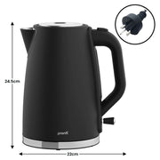Pronti Silver Noir Collection 4 Slice Toaster and Kettle Bundle V240-KTTS-C02-GST-BK