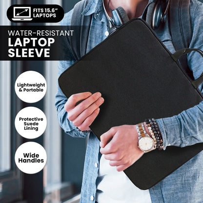 Klika 15.6" Water-Resistant Laptop Sleeve Bag V240-LBG-070-156-BK