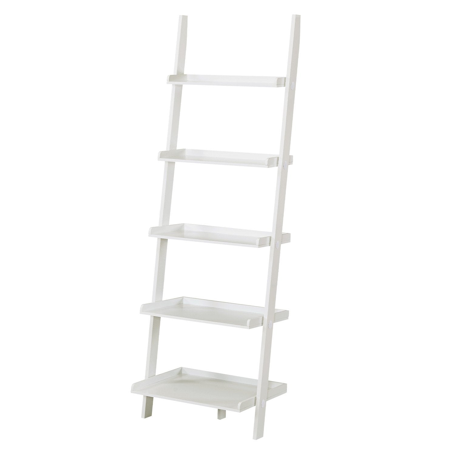 Sarantino Aster 5-Tier Ladder Shelf in White V240-LDS-107-17-WH