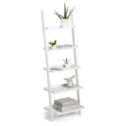 Sarantino Aster 5-Tier Ladder Shelf in White V240-LDS-107-17-WH