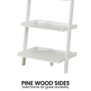 Sarantino Aster 5-Tier Ladder Shelf in White V240-LDS-107-17-WH