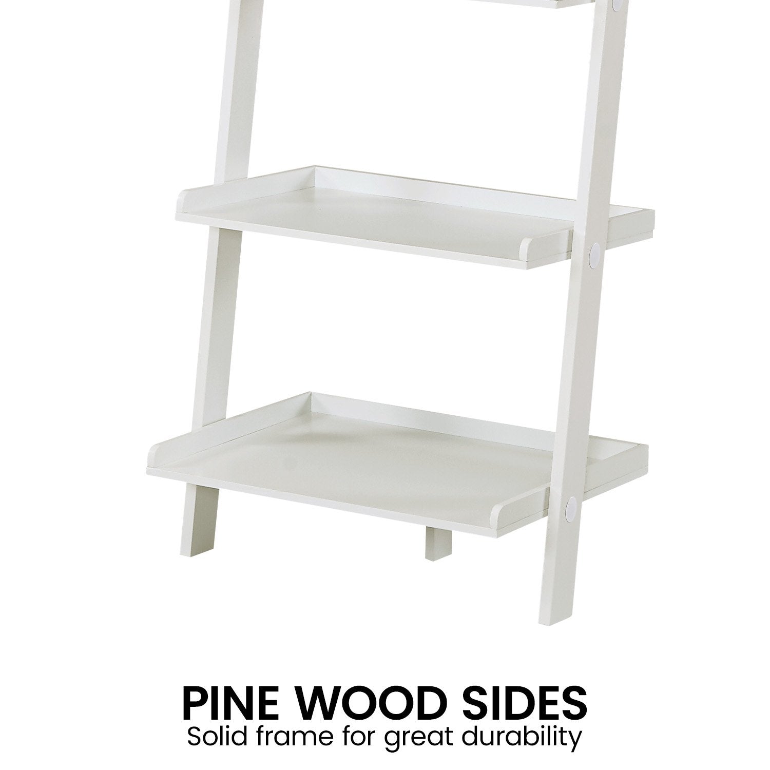 Sarantino Aster 5-Tier Ladder Shelf in White V240-LDS-107-17-WH