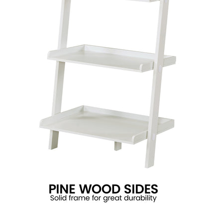 Sarantino Aster 5-Tier Ladder Shelf in White V240-LDS-107-17-WH