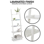 Sarantino Aster 5-Tier Ladder Shelf in White V240-LDS-107-17-WH