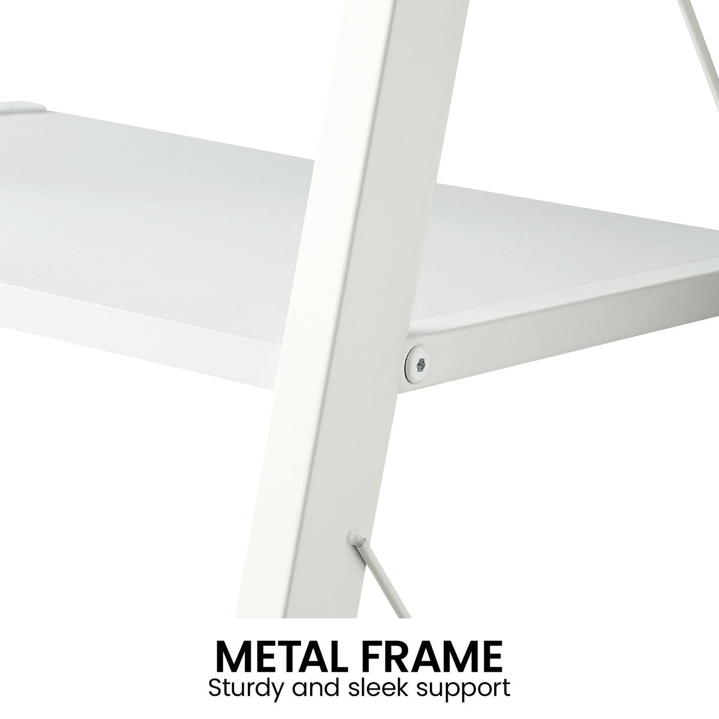 Sarantino Amelia 5-Tier Ladder Shelf in White V240-LDS-109-04-WH