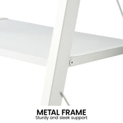 Sarantino Amelia 5-Tier Ladder Shelf in White V240-LDS-109-04-WH